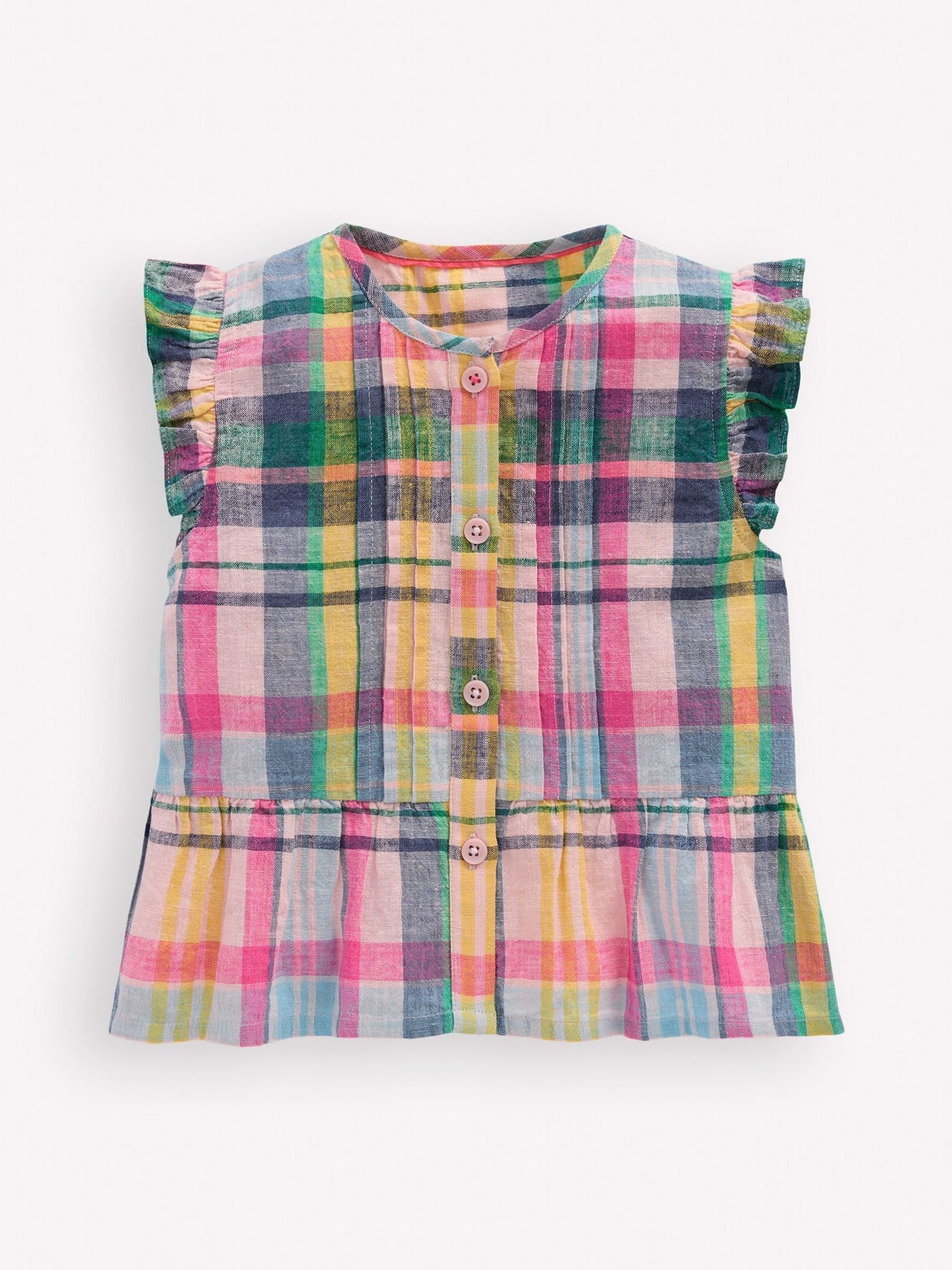 Dsiney Kidz - Boden Pink Flutter Button Through Top image 1
