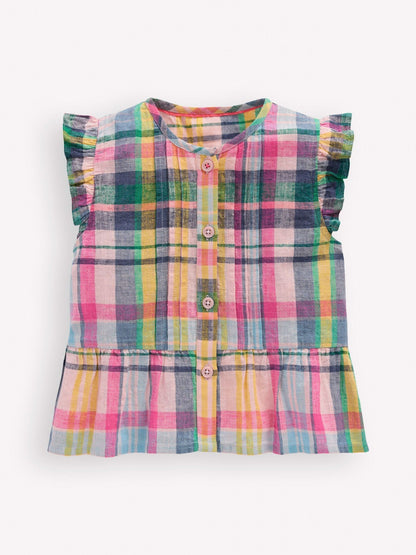 Dsiney Kidz - Boden Pink Flutter Button Through Top image 1