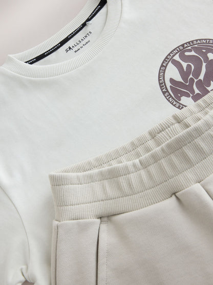 Dsiney Kidz - smALLSAINTS Neutral Distortion T-Shirt and Sweat Shorts Set image 10