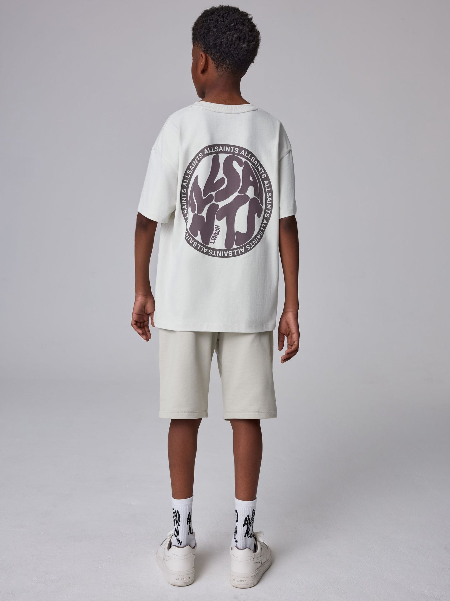 Dsiney Kidz - smALLSAINTS Neutral Distortion T-Shirt and Sweat Shorts Set image 5