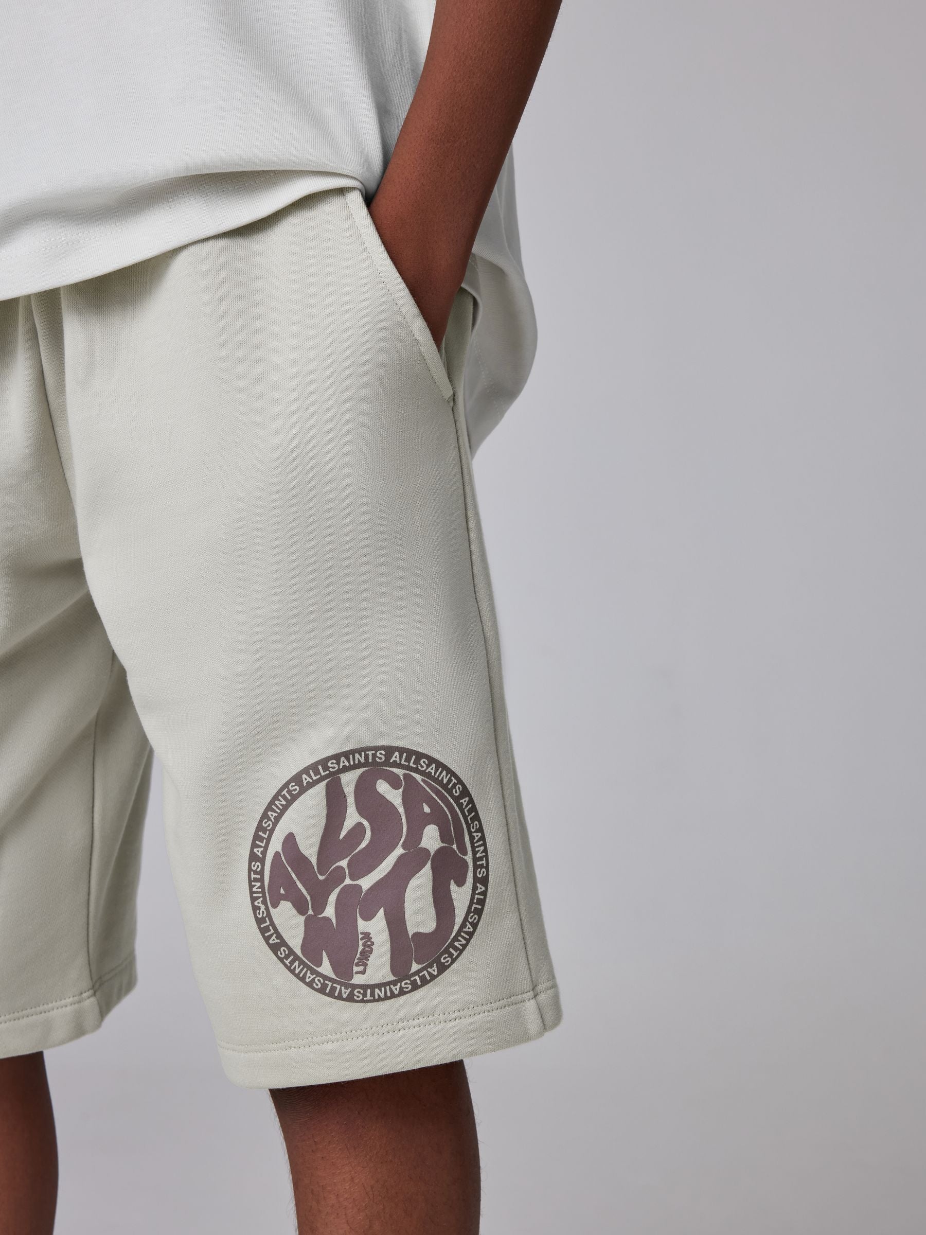Dsiney Kidz - smALLSAINTS Neutral Distortion T-Shirt and Sweat Shorts Set image 6