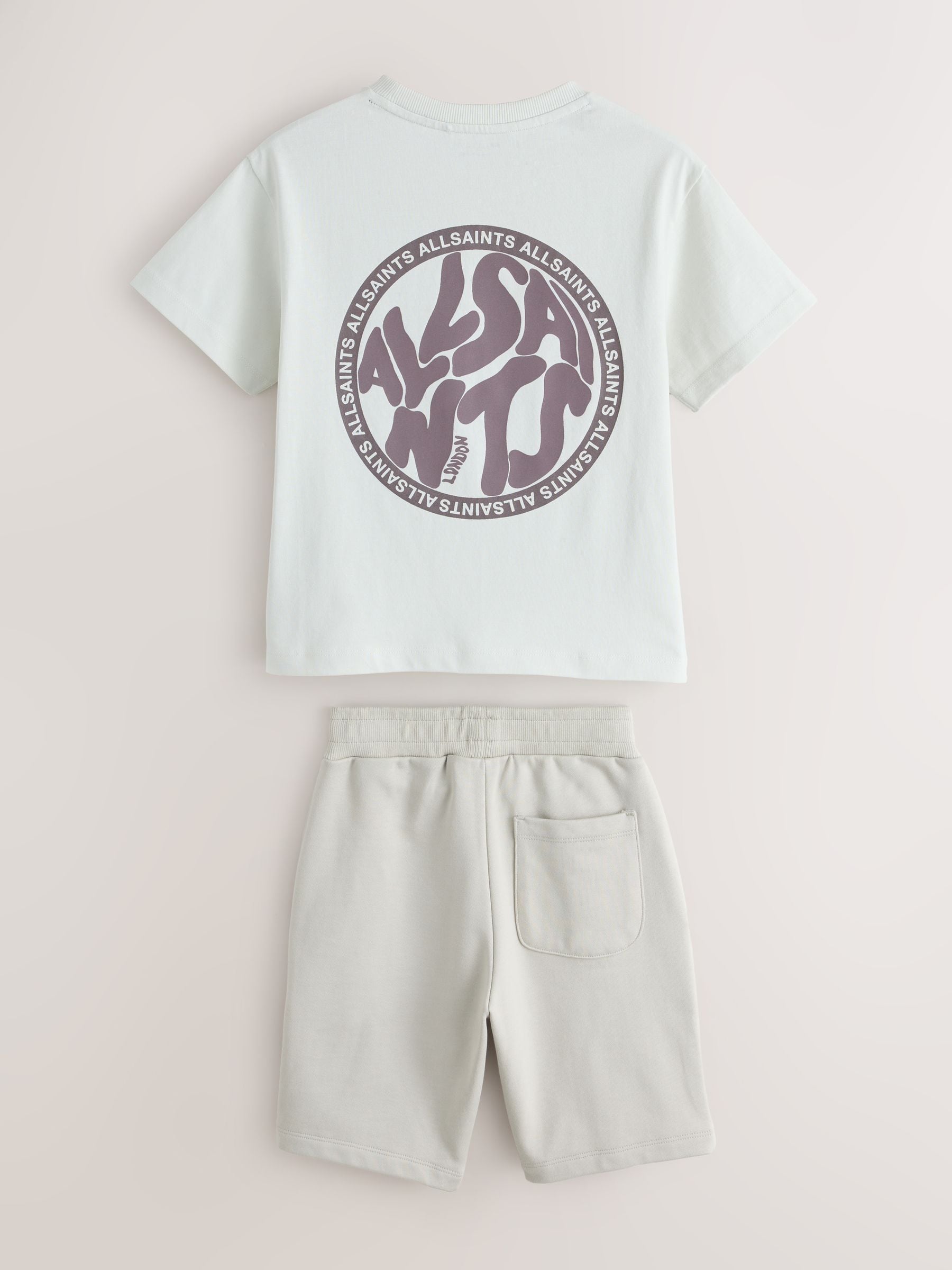 Dsiney Kidz - smALLSAINTS Neutral Distortion T-Shirt and Sweat Shorts Set image 9
