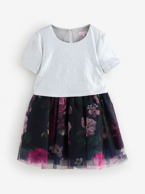 Angel & Rocket Silver Jersey Tutu Dress image 1