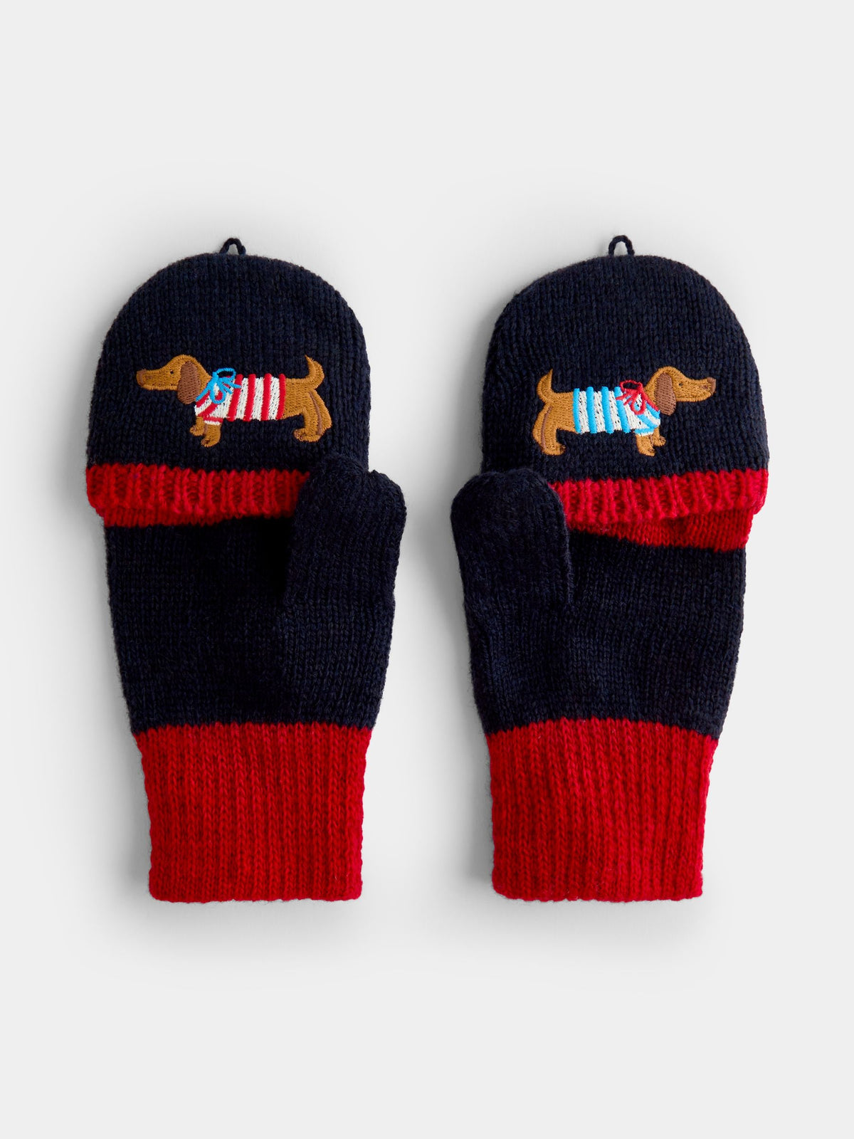 JoJo Maman Bébé Navy Dachshund Convertible Mittens - image 2