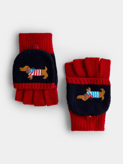 JoJo Maman Bébé Navy Dachshund Convertible Mittens - image 4