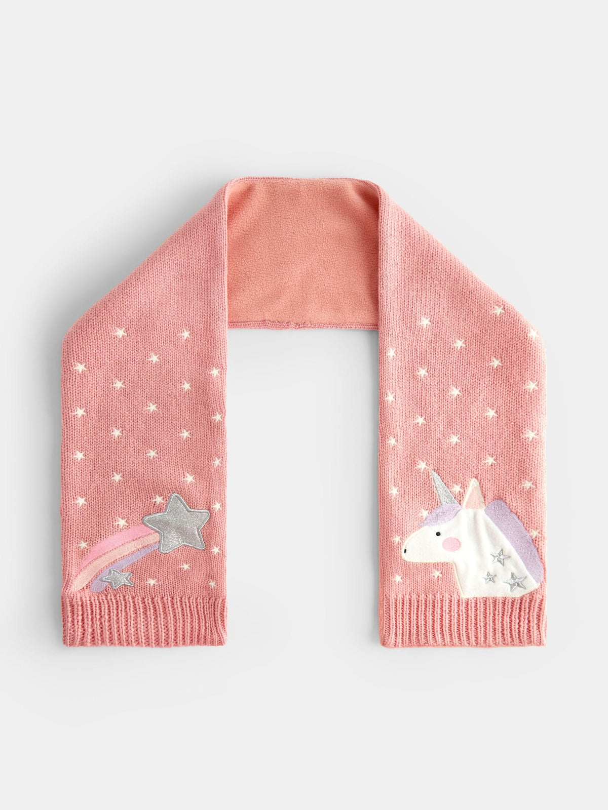 JoJo Maman Bébé Pink Unicorn Knitted Scarf - image 2