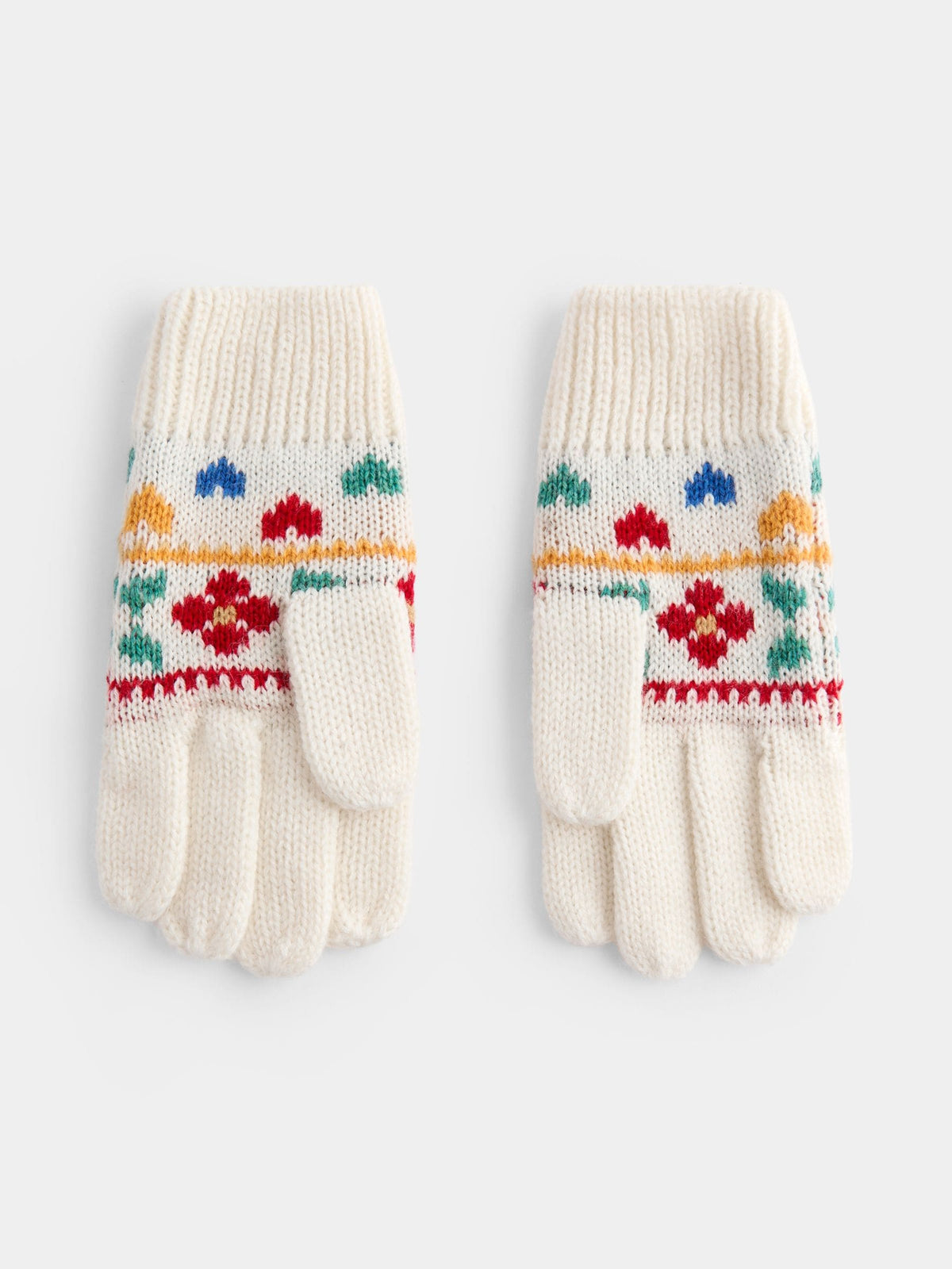 JoJo Maman Bébé Cream Floral Mittens - image 2