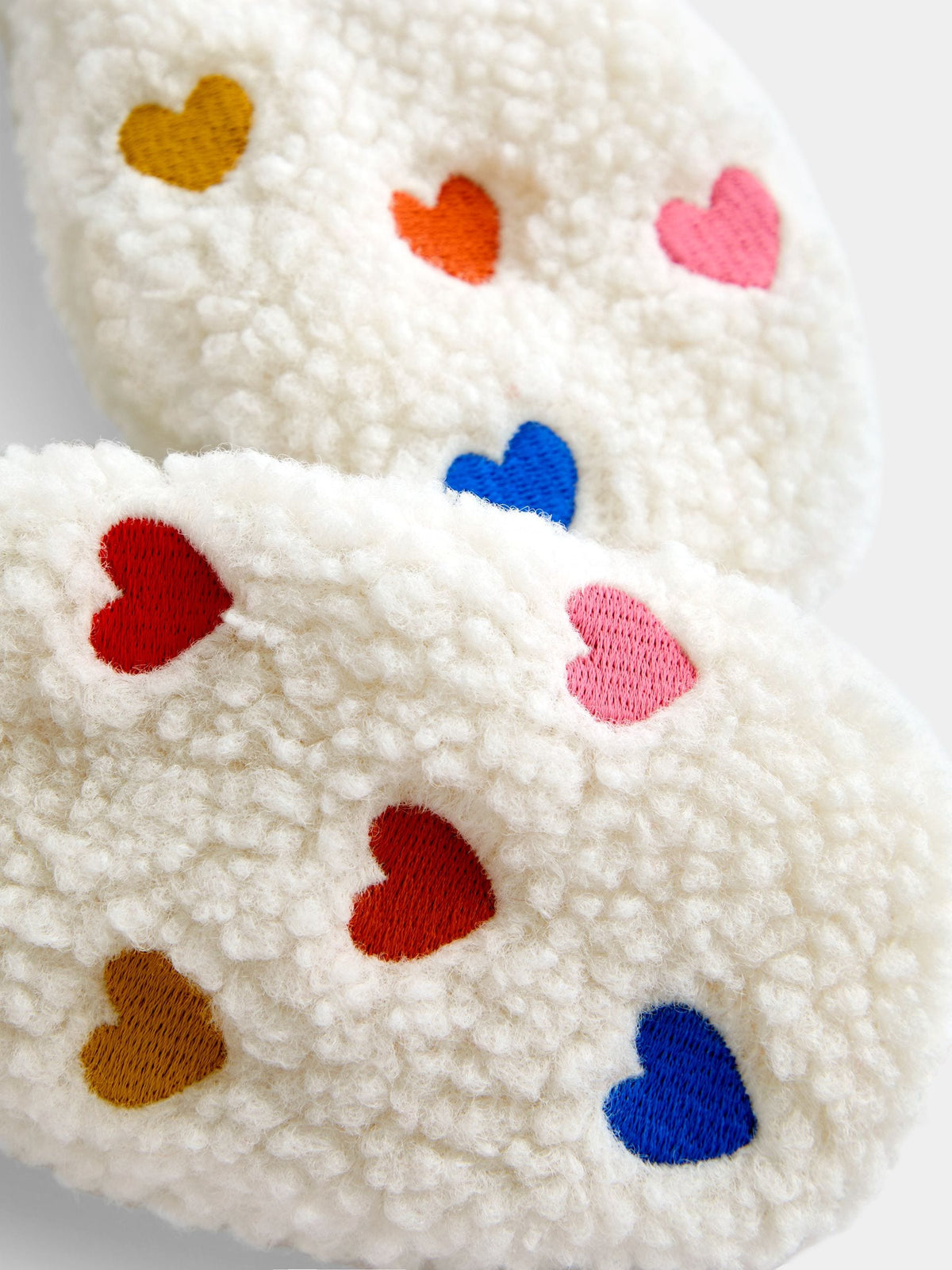 JoJo Maman Bébé Cream Hearts Polarfleece Mittens - image 4