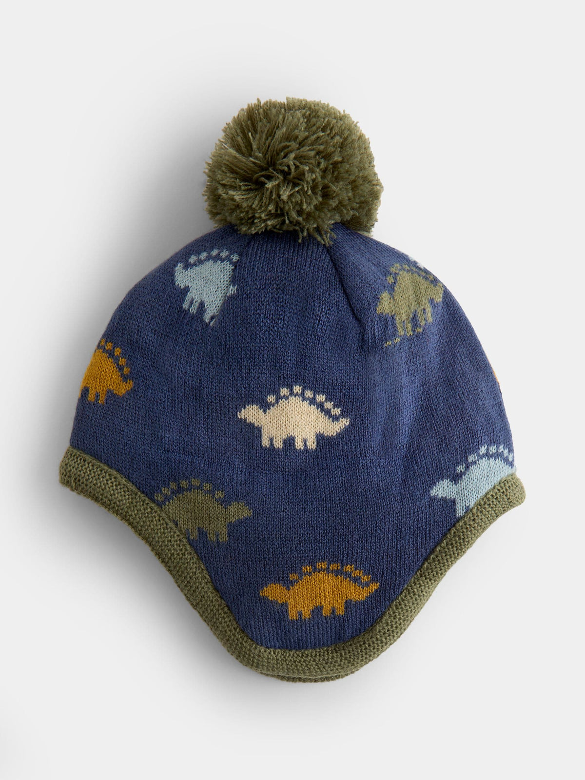 JoJo Maman Bébé Green Dino Pom Pom Knitted Hat - image 1