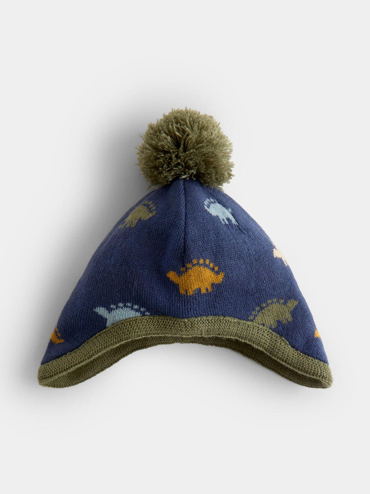 JoJo Maman Bébé Green Dino Pom Pom Knitted Hat - image 2
