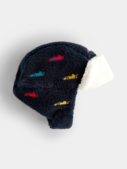 JoJo Maman Bébé Navy Race Car Borg Trapper Hat - image 2