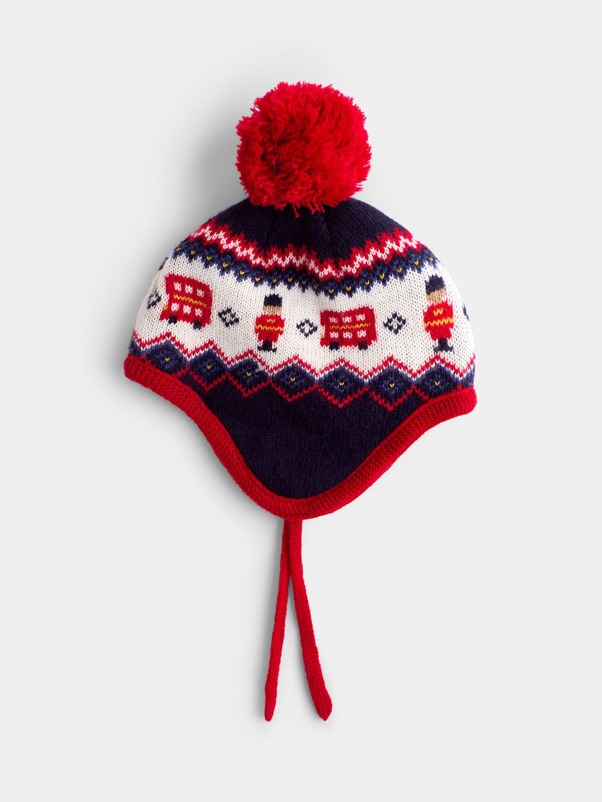 JoJo Maman Bébé Navy London Knitted Hat and Mitten Set - image 2