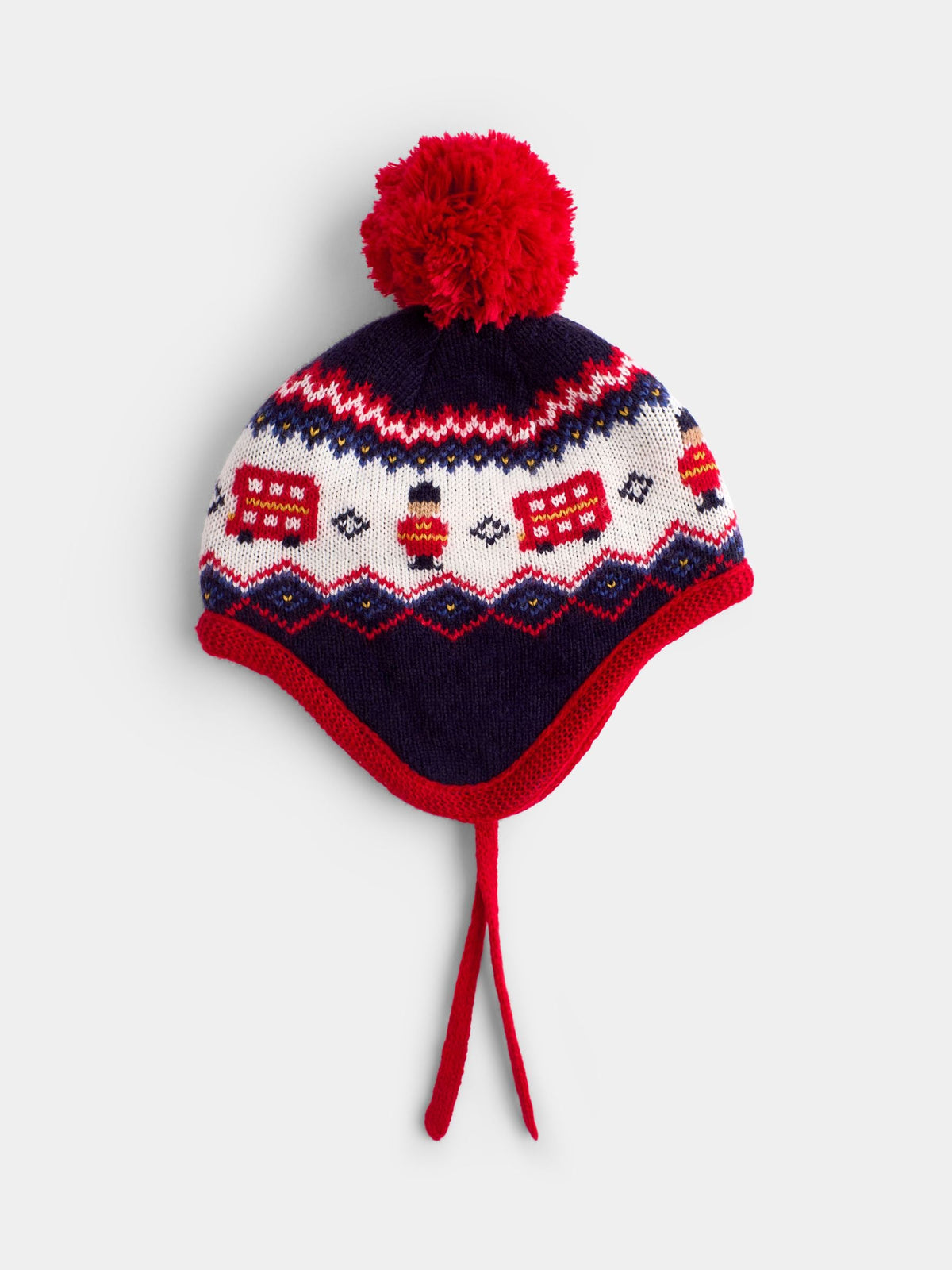 JoJo Maman Bébé Navy London Knitted Hat and Mitten Set - image 3