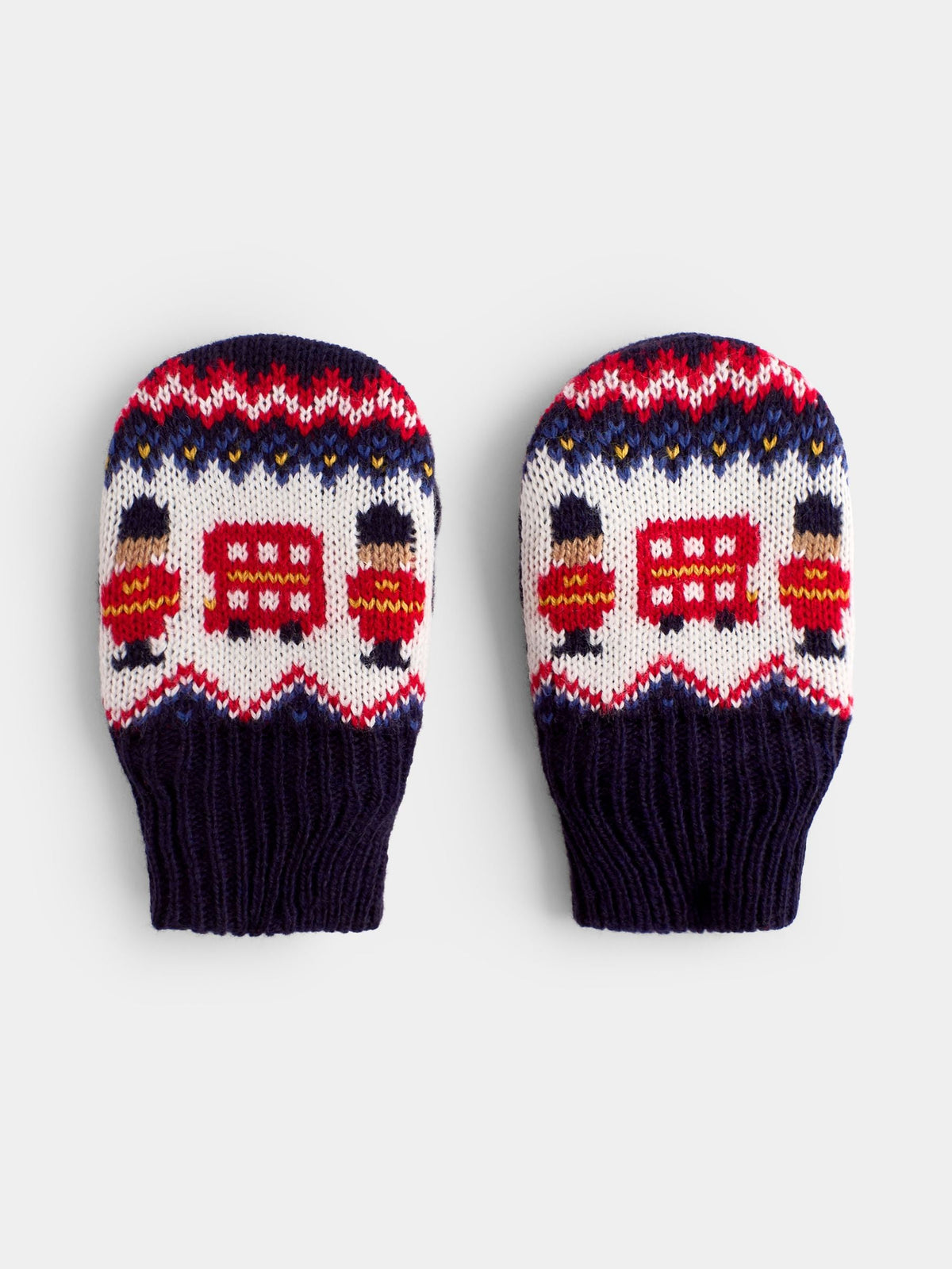 JoJo Maman Bébé Navy London Knitted Hat and Mitten Set - image 4