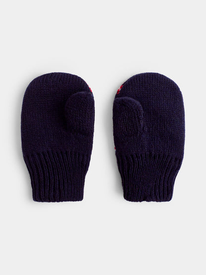 JoJo Maman Bébé Navy London Knitted Hat and Mitten Set - image 5