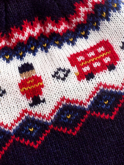 JoJo Maman Bébé Navy London Knitted Hat and Mitten Set - image 7