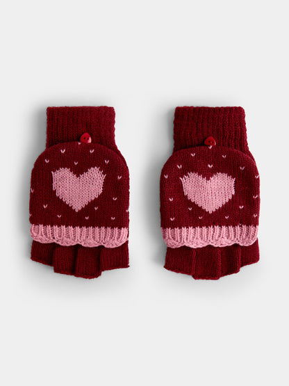 JoJo Maman Bébé Berry Heart Convertible Mittens - image 1