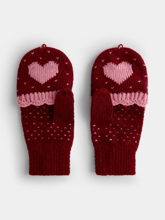 JoJo Maman Bébé Berry Heart Convertible Mittens - image 2