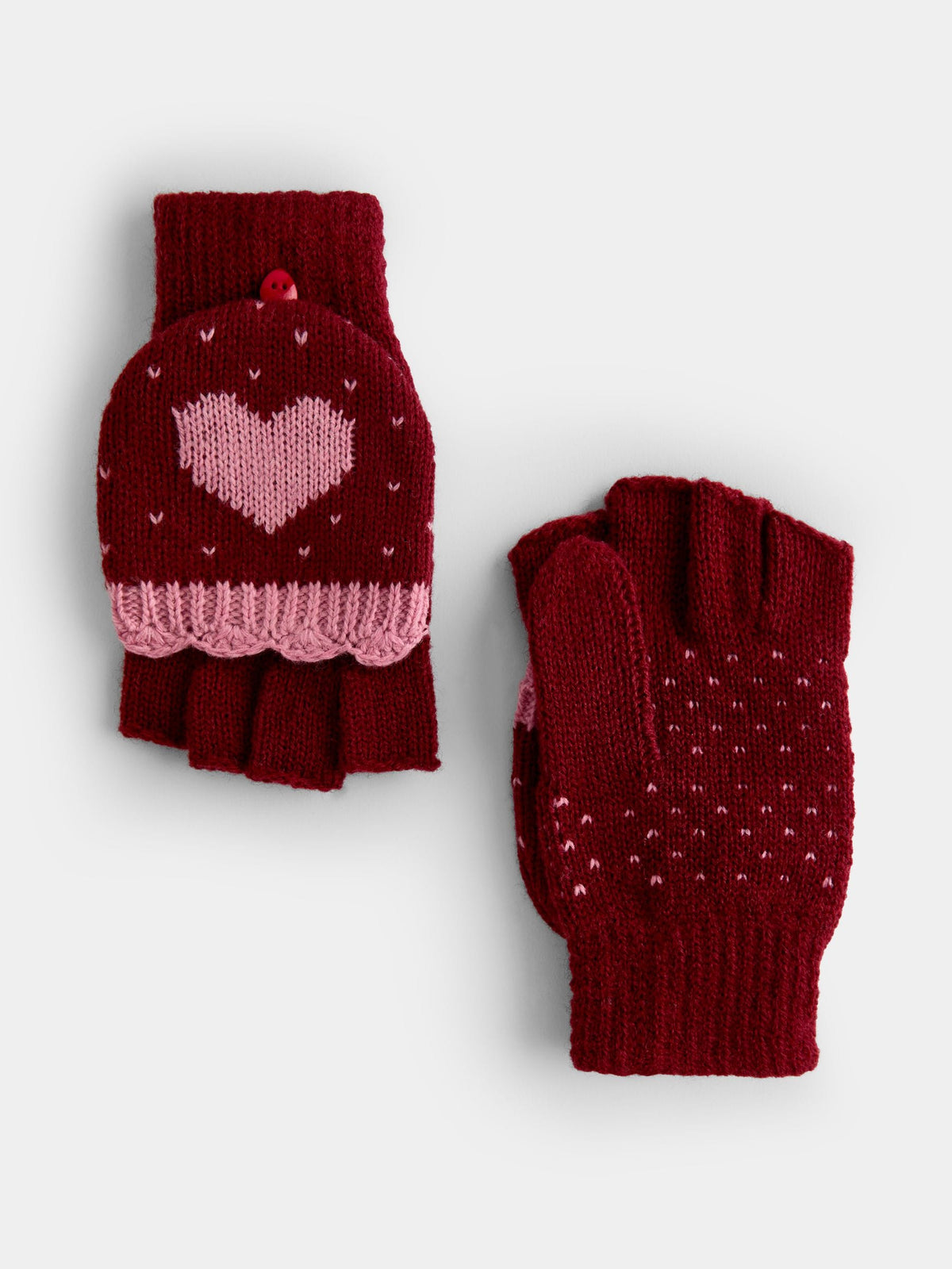 JoJo Maman Bébé Berry Heart Convertible Mittens - image 4