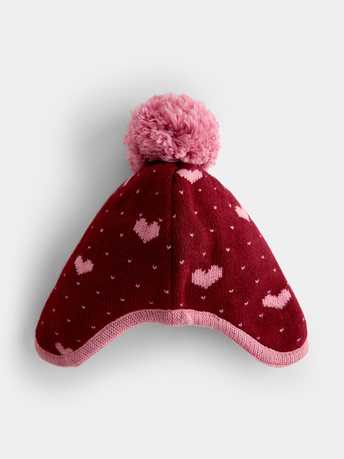 JoJo Maman Bébé Berry Heart Pom Pom Knitted Hat - image 3
