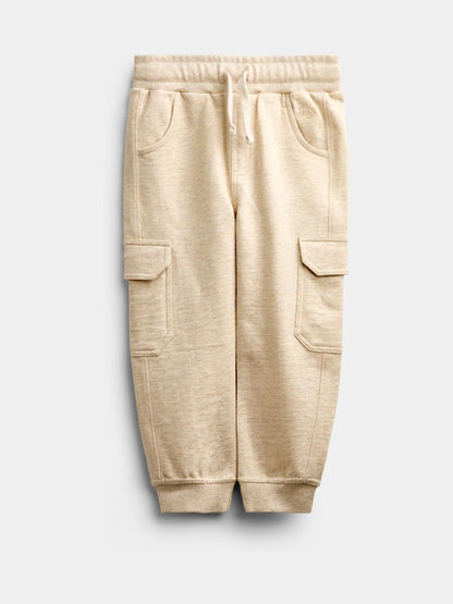 Dsiney Kidz - JoJo Maman Bébé Natural Tan & Khaki Green 3-Pack Cargo Joggers image 3
