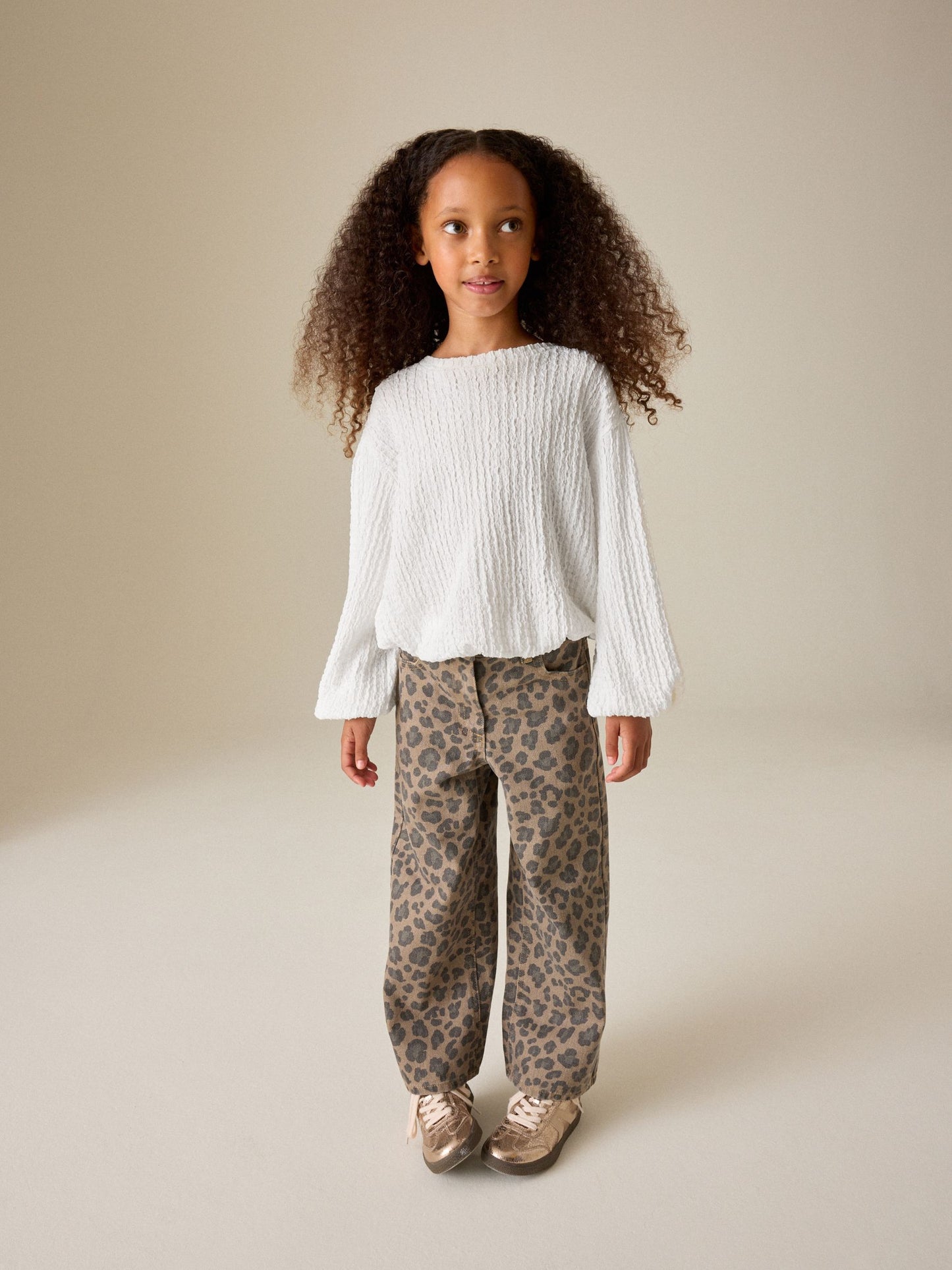 Dsiney Kidz - White Long Sleeve Textured Top (3-16yrs) image 1
