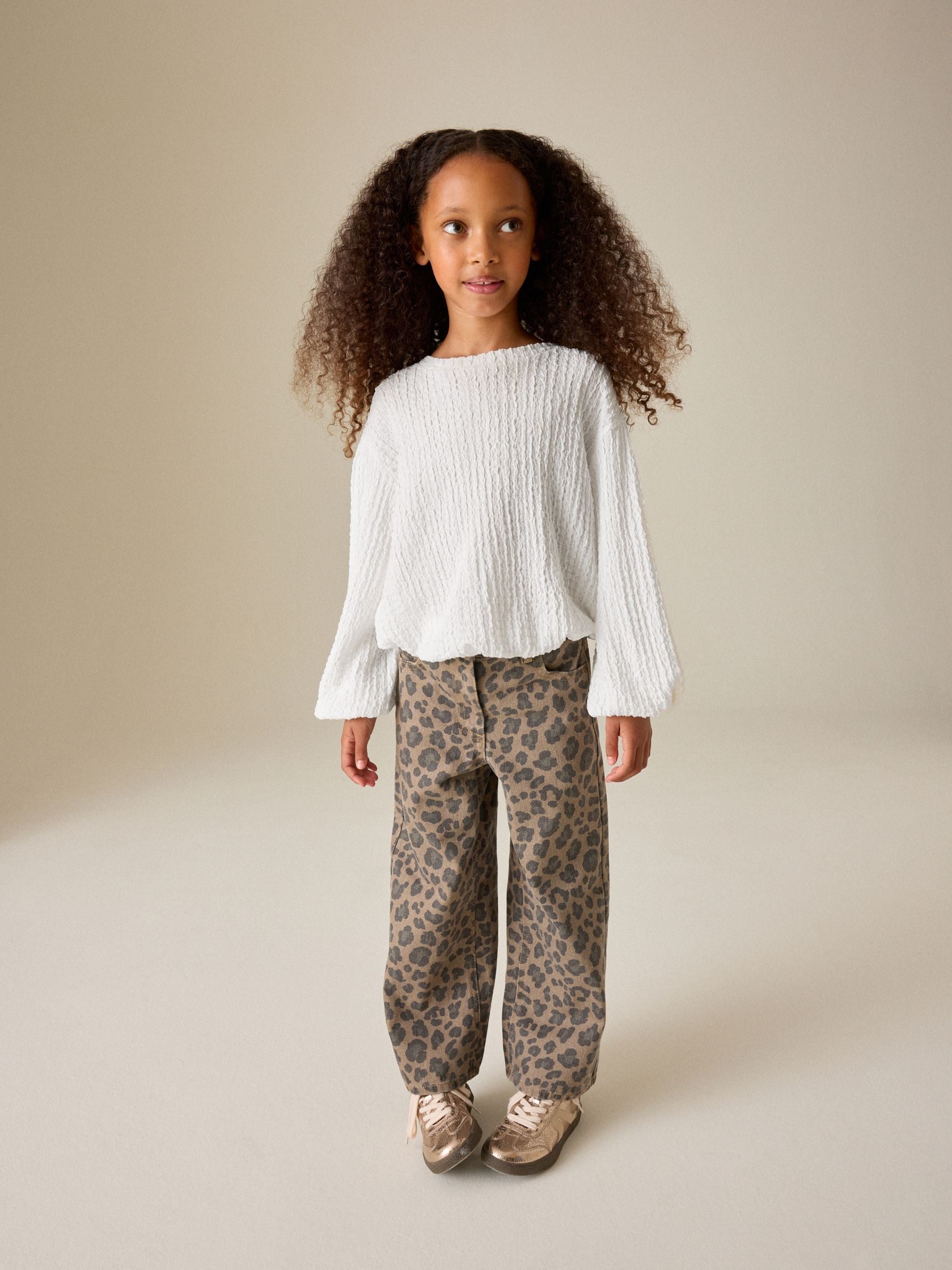 Dsiney Kidz - White Long Sleeve Textured Top (3-16yrs) image 1