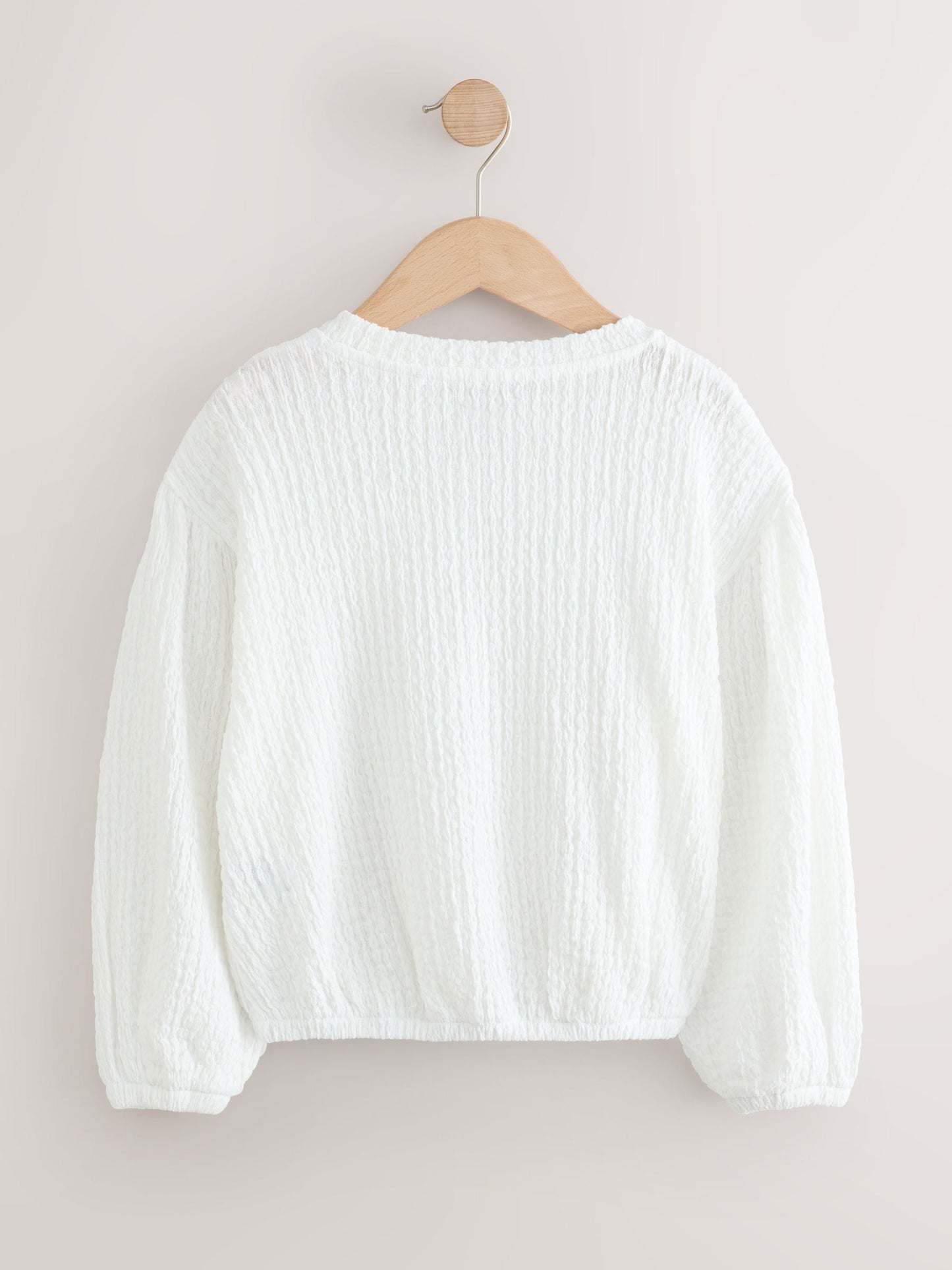 Dsiney Kidz - White Long Sleeve Textured Top (3-16yrs) image 5