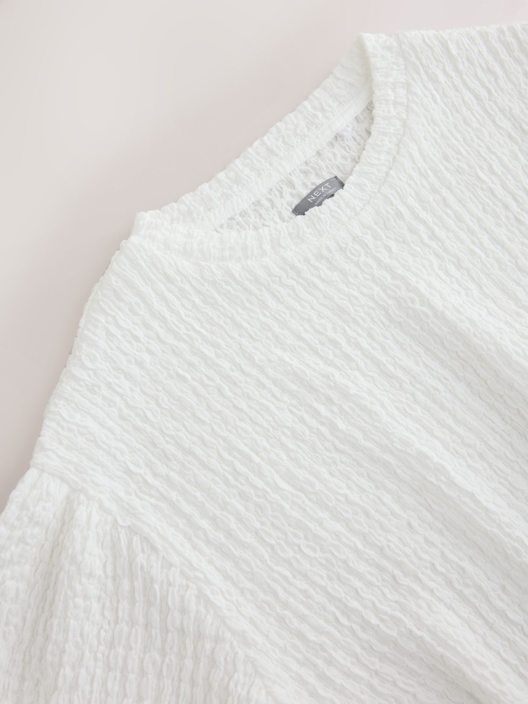 Dsiney Kidz - White Long Sleeve Textured Top (3-16yrs) image 6