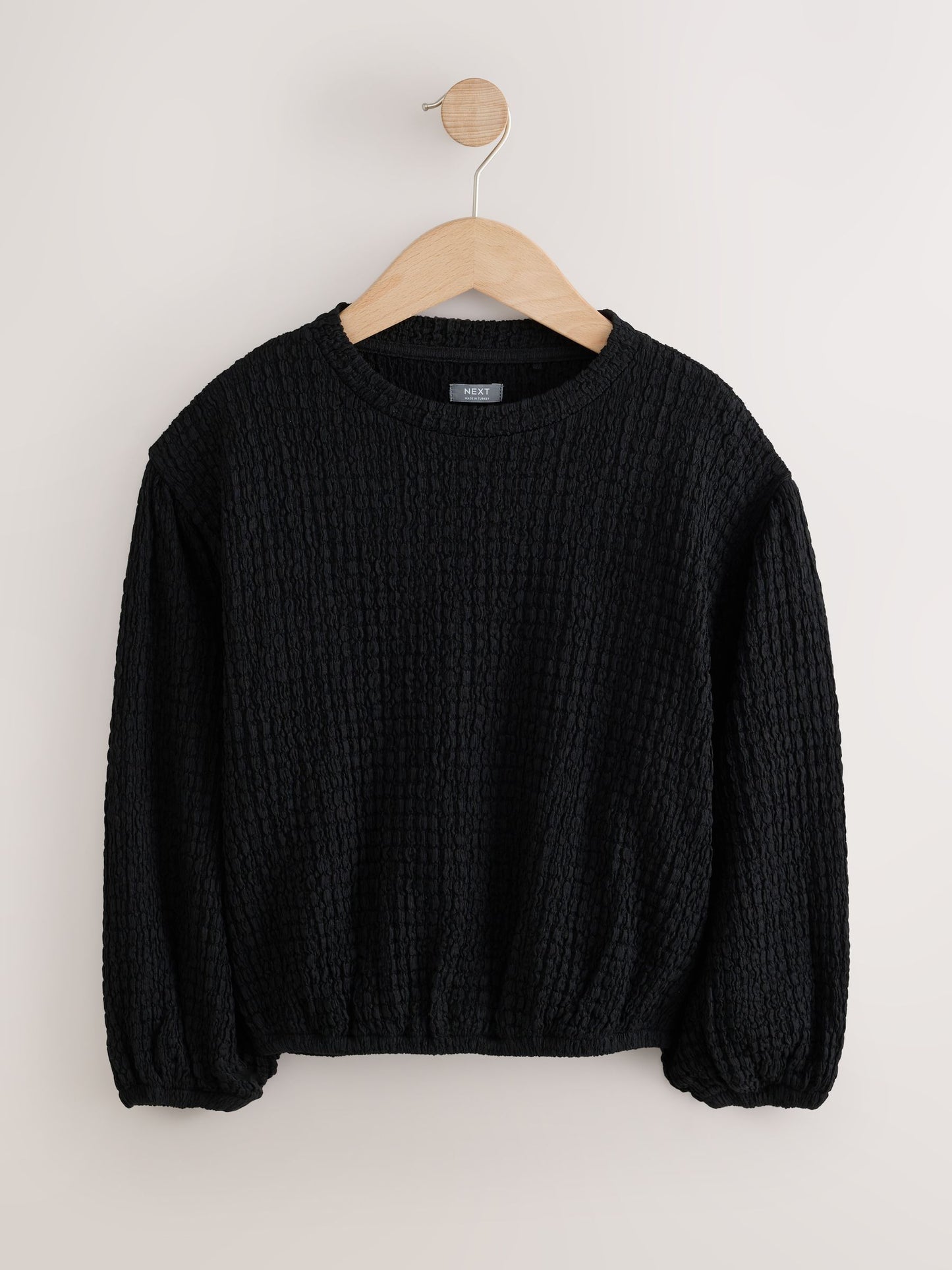 Dsiney Kidz - Black Long Sleeve Textured Top (3-16yrs) image 2