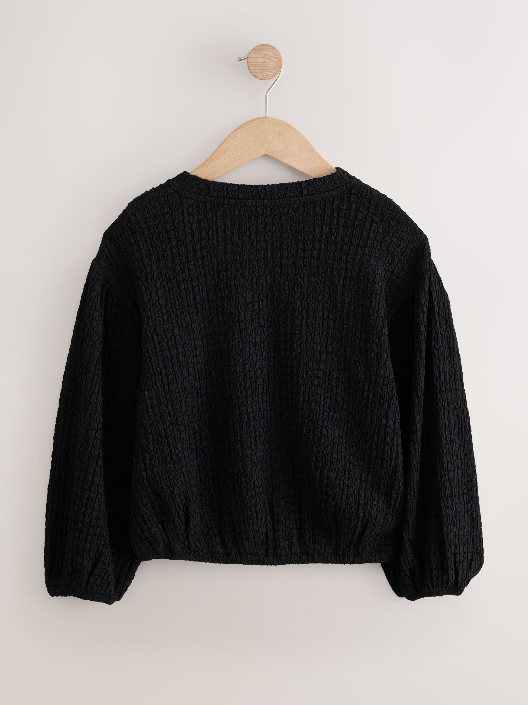 Dsiney Kidz - Black Long Sleeve Textured Top (3-16yrs) image 3