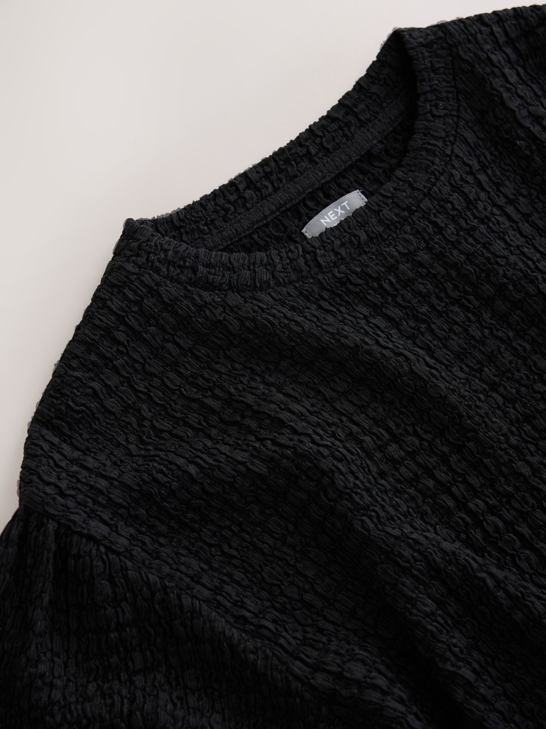 Dsiney Kidz - Black Long Sleeve Textured Top (3-16yrs) image 4