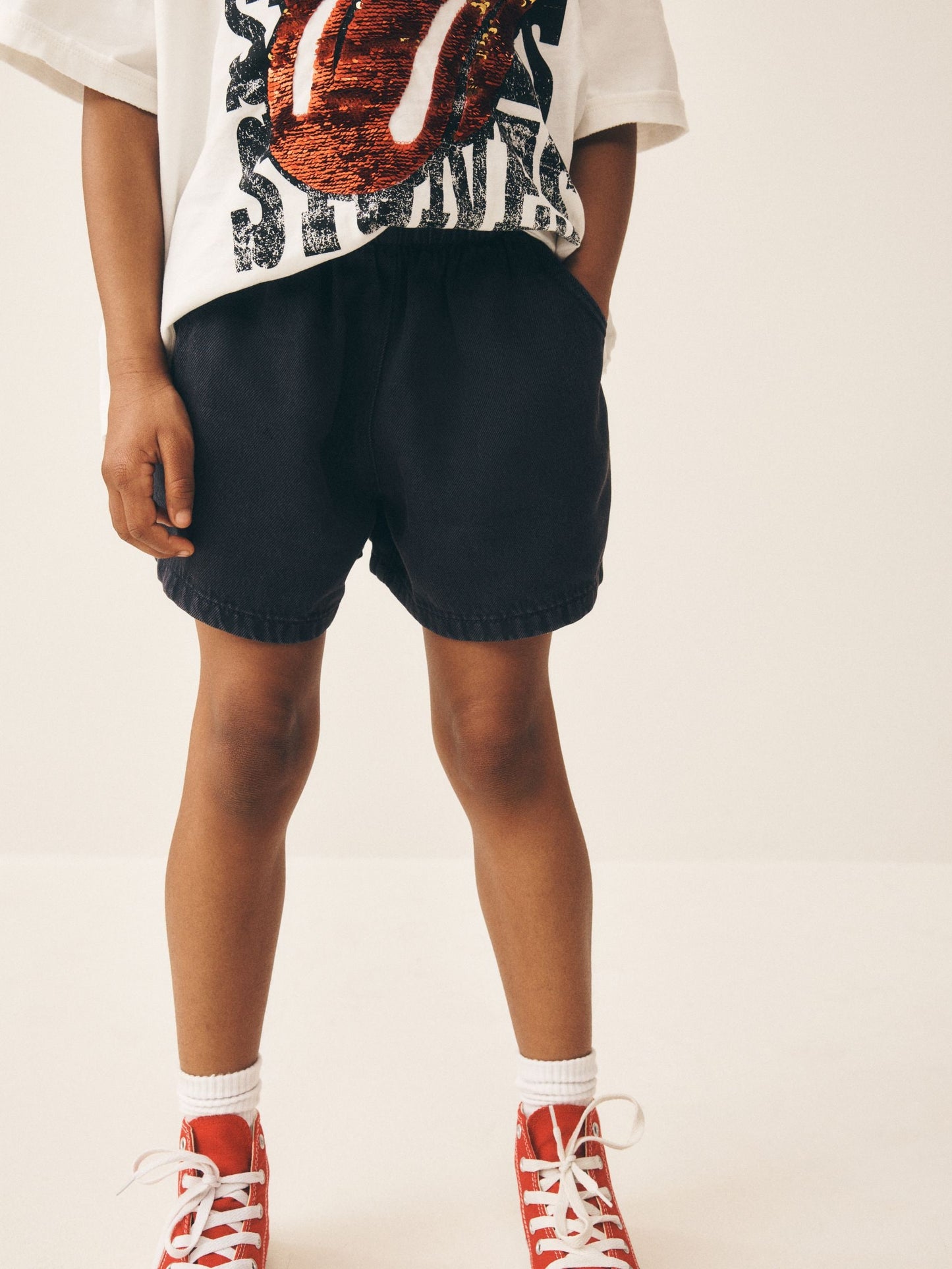 Dsiney Kidz - Washed Black Pullon Shorts (3-16yrs) image 1