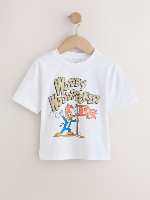 White Woody Woodpecker Short Sleeve T-Shirt (12mths-7yrs) image 1