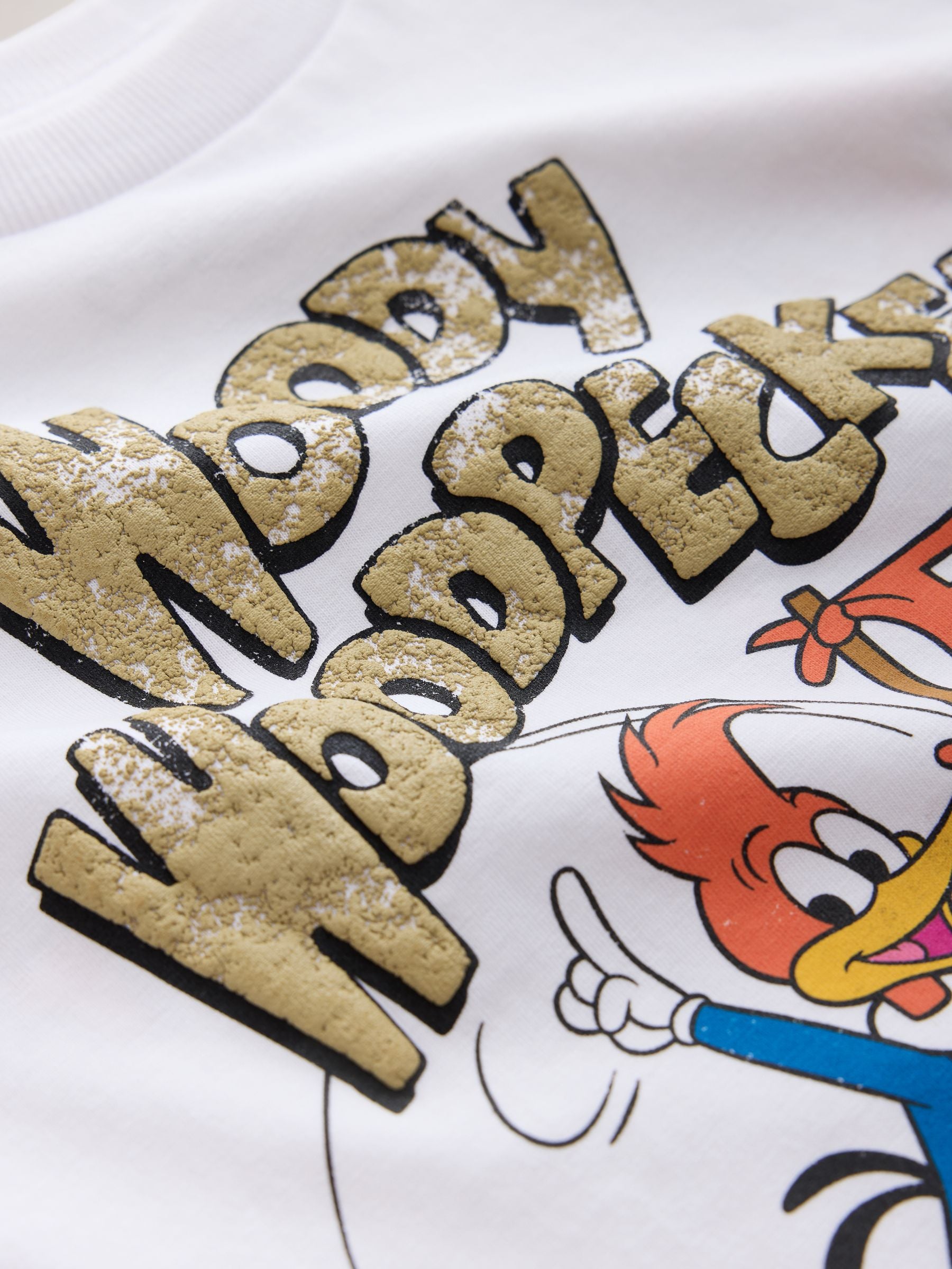 White Woody Woodpecker Short Sleeve T-Shirt (12mths-7yrs) image 3