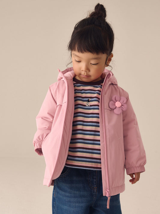 Dsiney Kidz - Pink Flower Waterproof Padded Coat (6mths-7yrs) image 2
