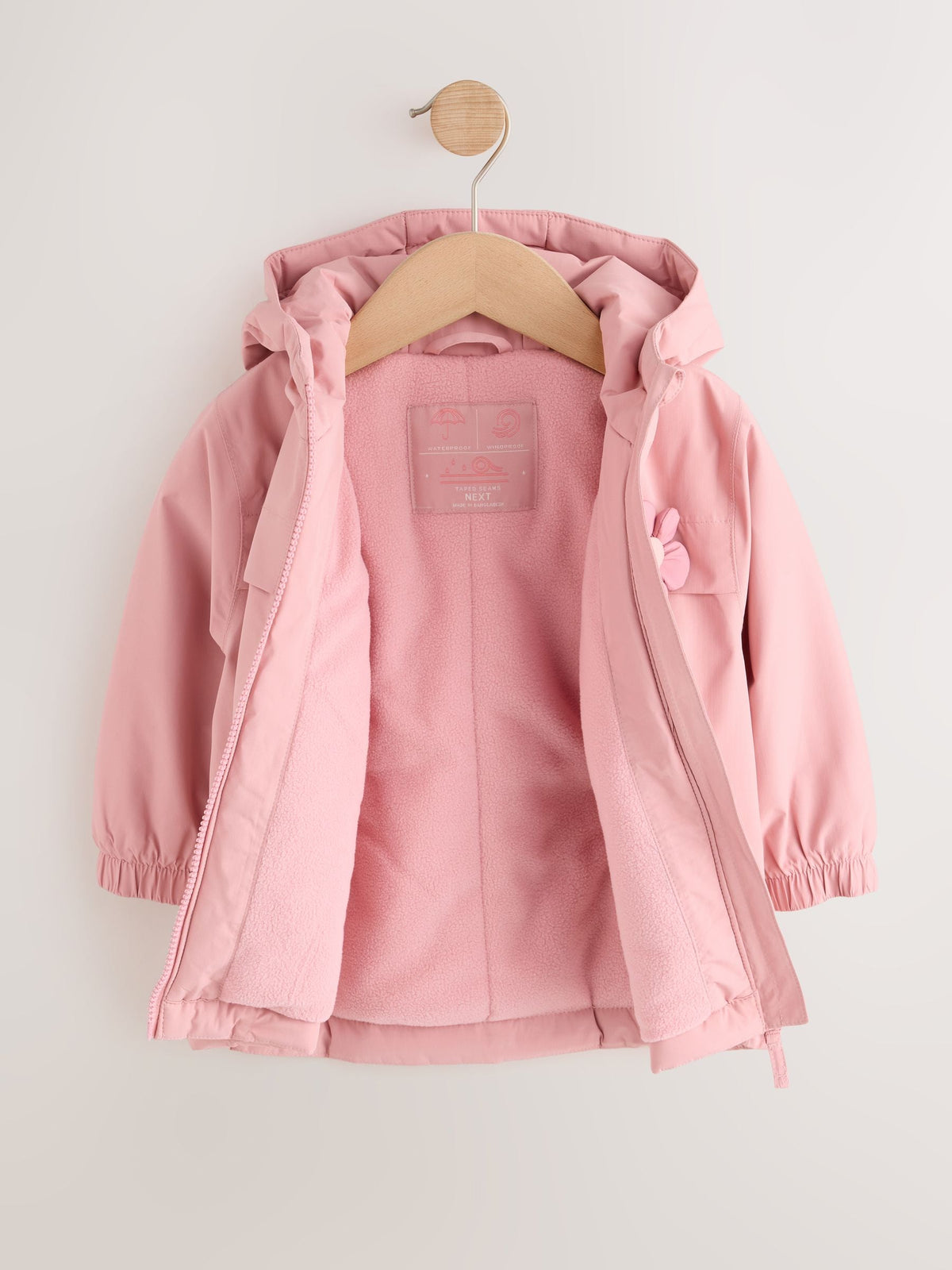 Dsiney Kidz - Pink Flower Waterproof Padded Coat (6mths-7yrs) image 6