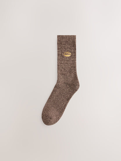 Green/ Neutral Forest Embroidery Twisted Heavyweight Socks 4 Pack - image 5
