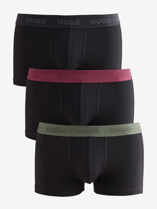 Dsiney Kidz - HUGO Grey Stretch Cotton Trunk Boxers 3 Pack image 1