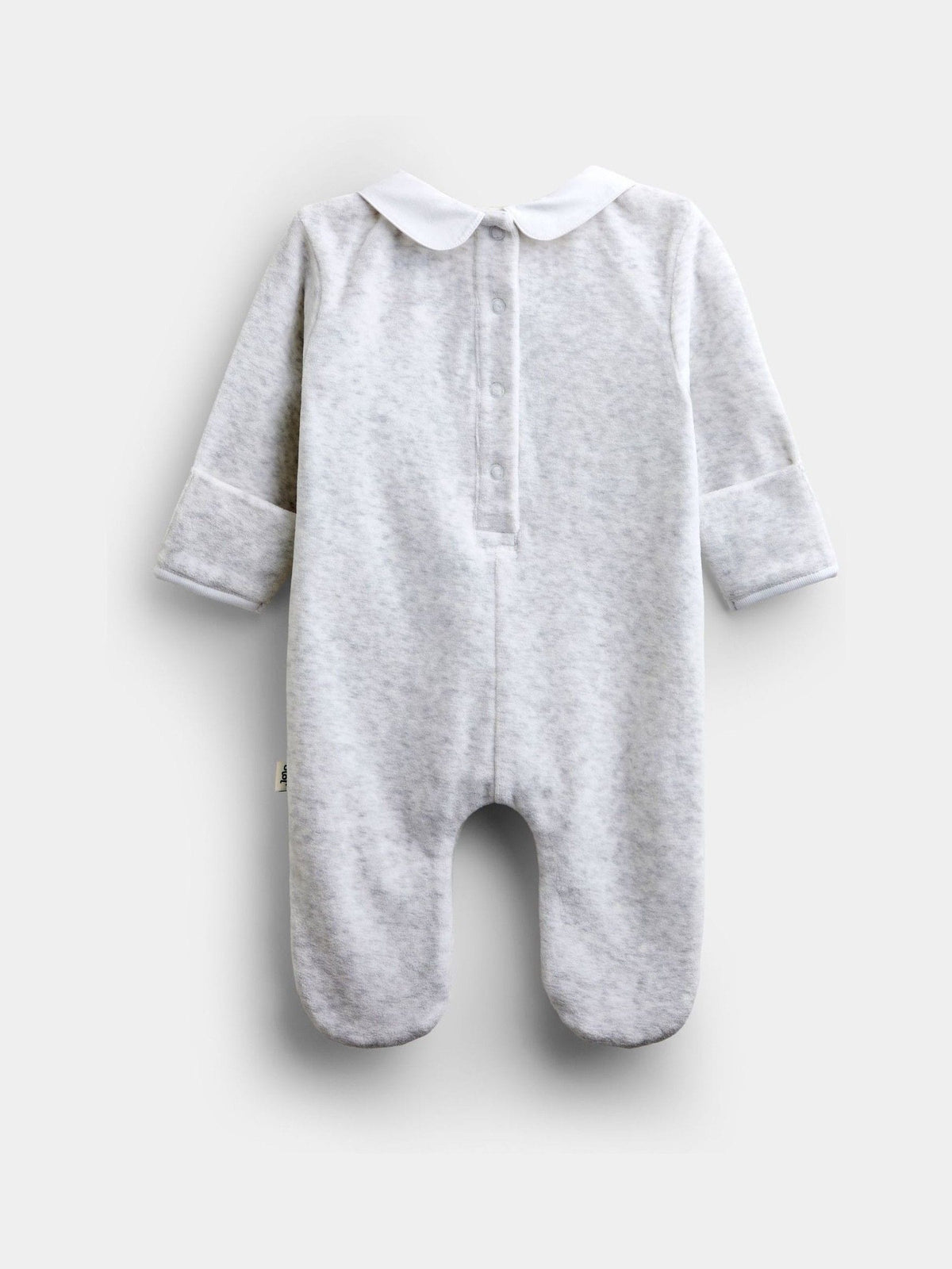 JoJo Maman Bébé Grey Smart Button Velour All-In-One - image 2