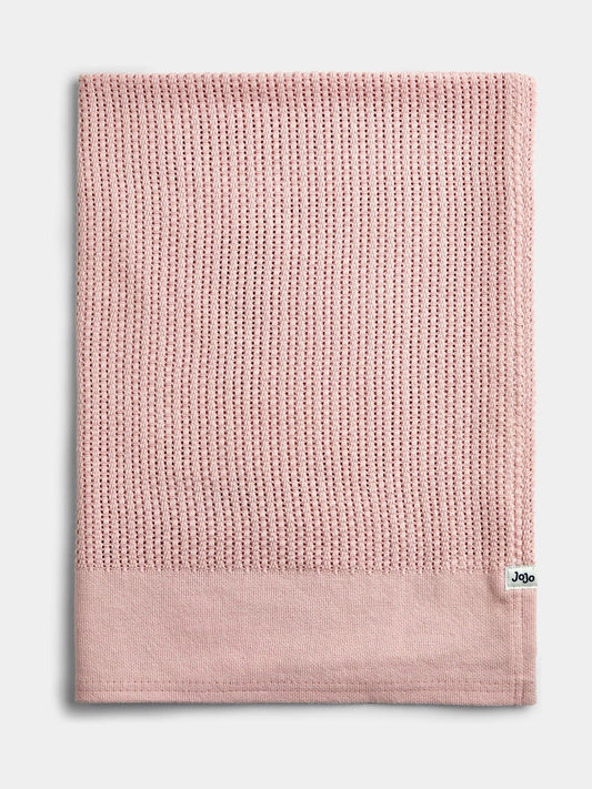 Jojo Maman Bébé Light Pink Cellular Blanket - image 1