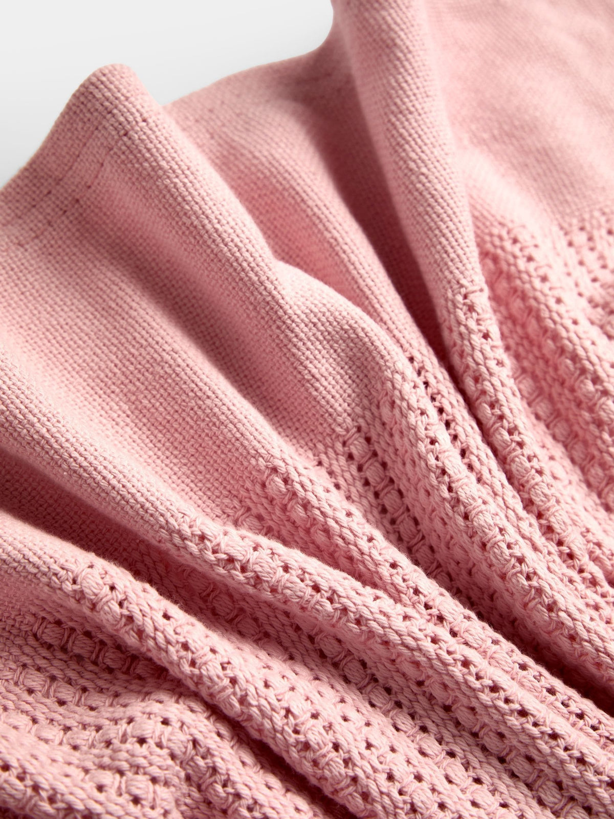 Jojo Maman Bébé Light Pink Cellular Blanket - image 3