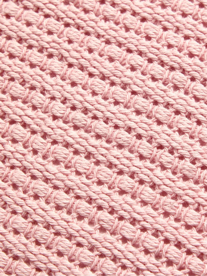 Jojo Maman Bébé Light Pink Cellular Blanket - image 4