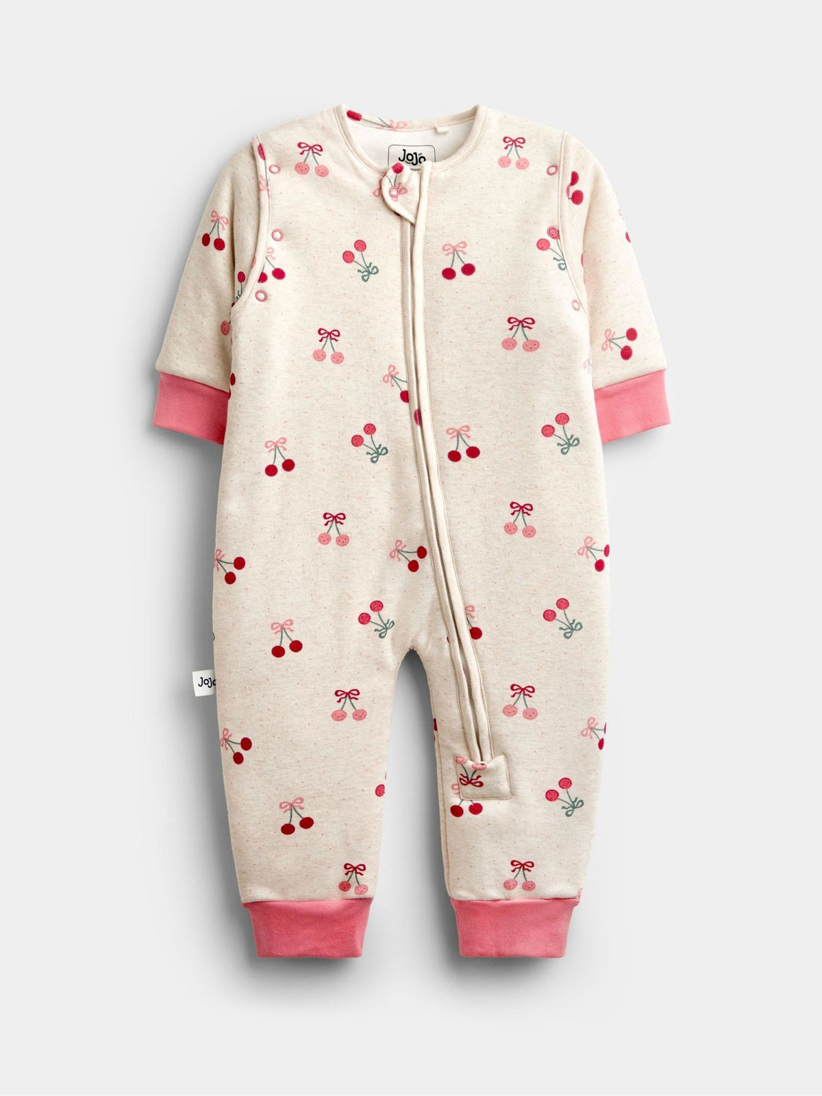 JoJo Maman Bébé Grey Marl Cherry 2.5 Tog Sleep Snuggler - image 4