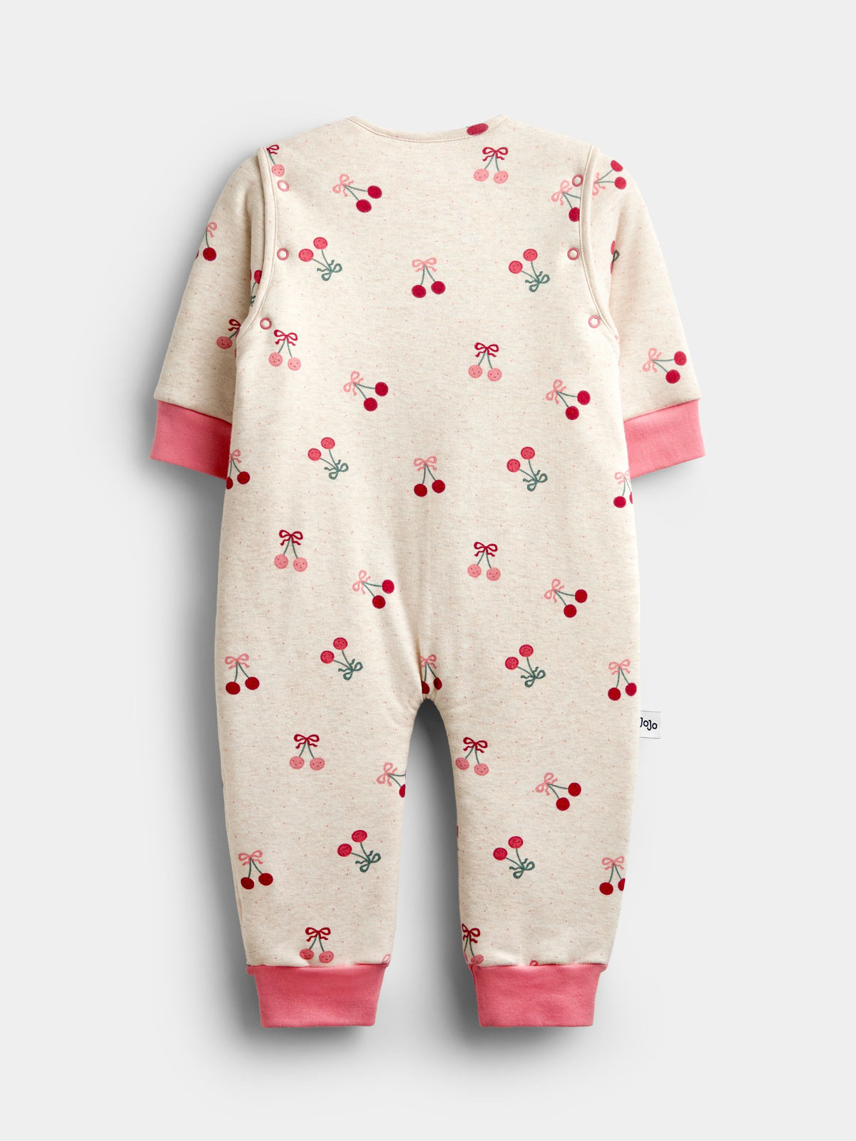 JoJo Maman Bébé Grey Marl Cherry 2.5 Tog Sleep Snuggler - image 5