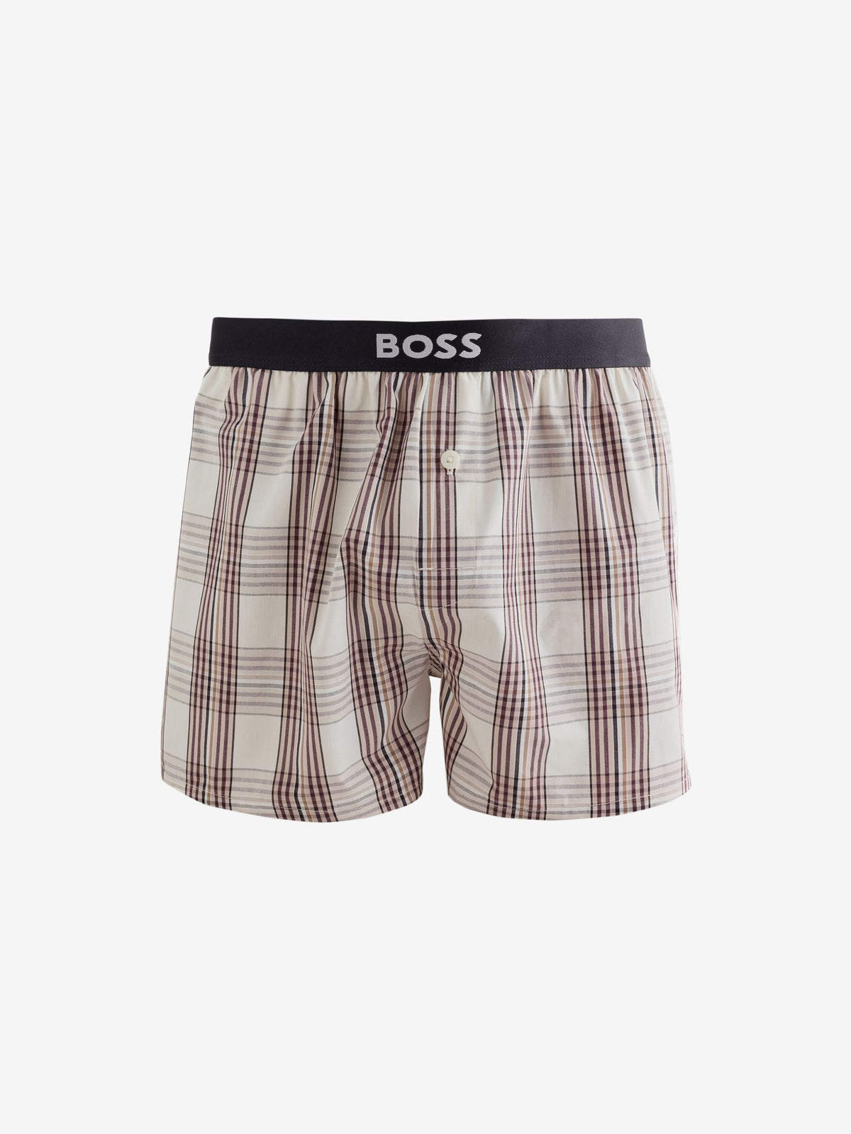 Dsiney Kidz - BOSS White Tartan Classic Logo Hipster Boxers Set 2 Pack image 2