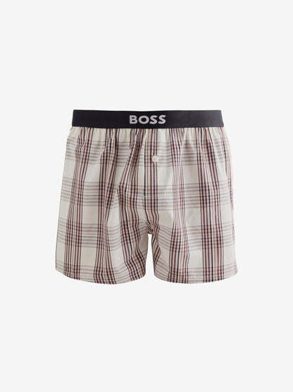 Dsiney Kidz - BOSS White Tartan Classic Logo Hipster Boxers Set 2 Pack image 2