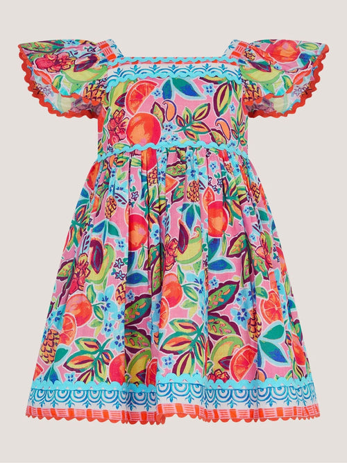 Dsiney Kidz - Monsoon Pink Baby Alani Fruit Print Dress image 1