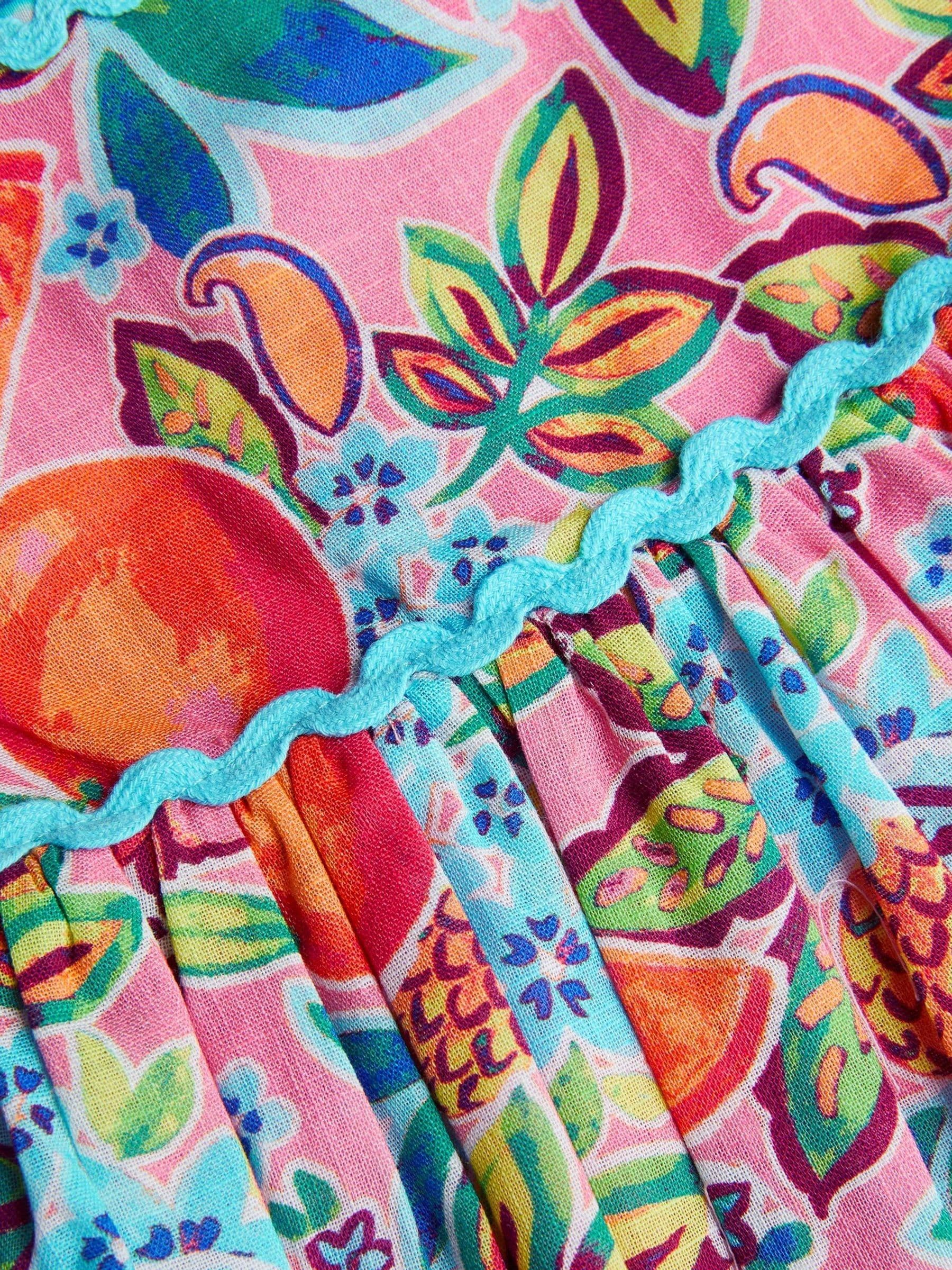 Monsoon Pink Baby Alani Fruit Print Dress image 2