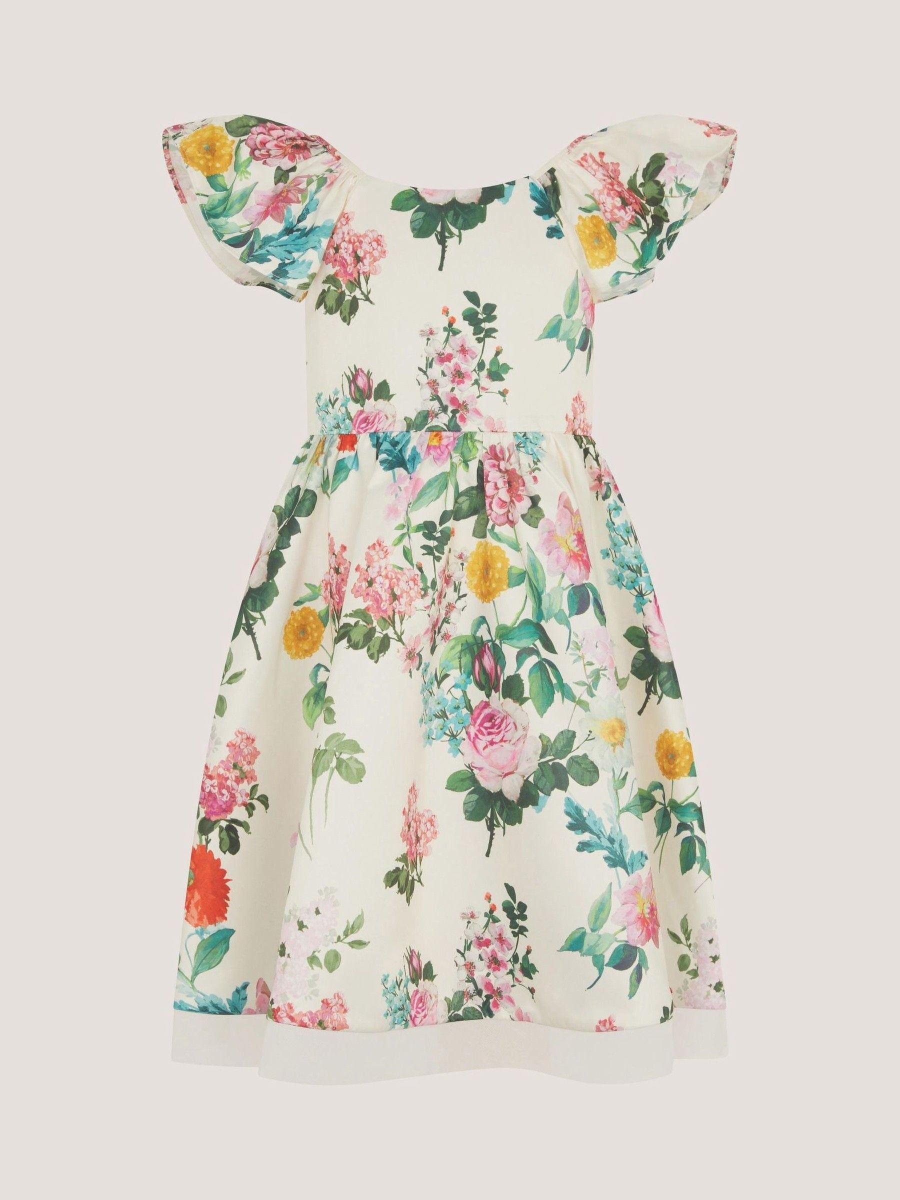 Monsoon Cream Kelli Botanical Floral Print Dress image 1